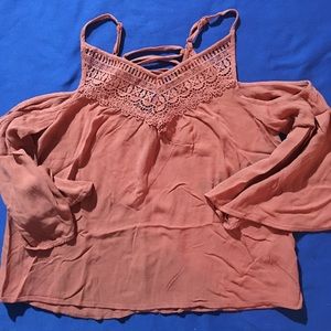 Open shoulder blouse